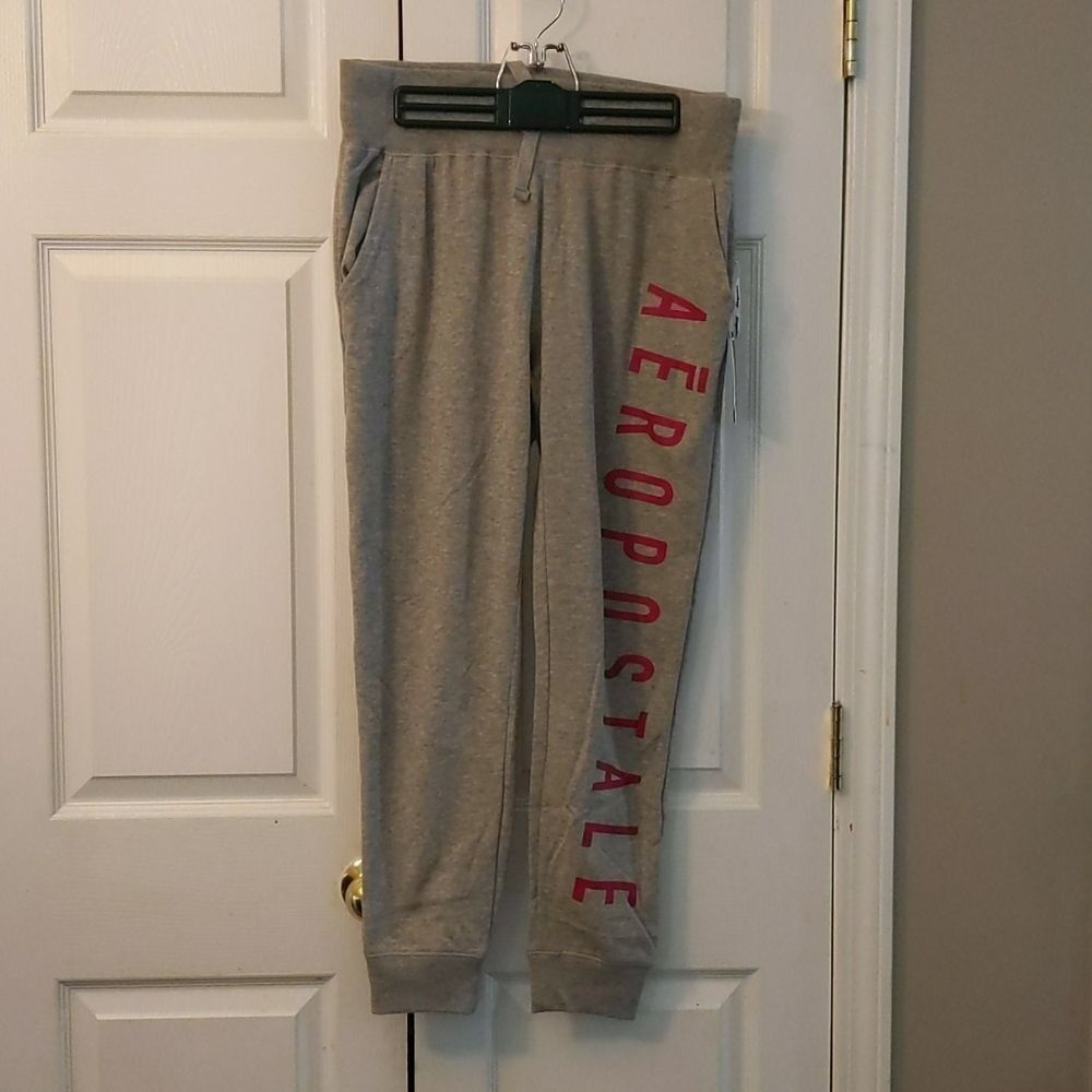 Aeropostale sport gray sweatpants joggers Sz L NWT